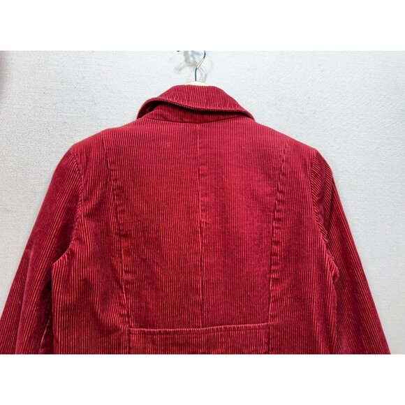 Mossimo Supply Co. Womens Double Breasted Corduroy Jacket Long Sleeve Size M Red - Picture 10 of 11